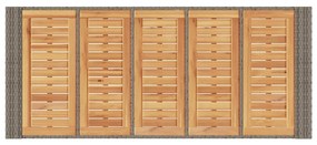 Mesa de bar para jardim com tampo em acácia vime PE cinza