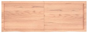 Bancada p/ WC 140x50x(2-4) cm madeira maciça tratada castanho