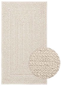 Tapete ZIZUR creme 60x110 cm aspeto de juta interior e exterior