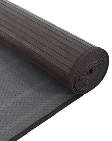 Tapete retangular 70x200 cm bambu castanho-escuro