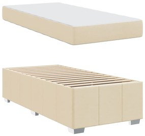 Estrutura da Cama Creme 90 x 190 cm tecido