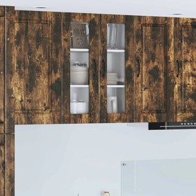 vidaXL Armário de Cozinha com porta Carvalho Defumado 60 x 31 x 80 cm