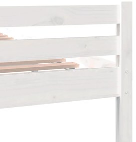 Estrutura de cama super king pinho maciço 180x200 cm branco