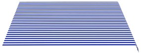 Tecido de substituição para toldo 4x3,5 m azul e branco