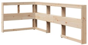 Cama com estante sem colchão 100x200 cm pinho maciço