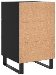 Mesa de cabeceira 40x40x66 cm derivados de madeira preto