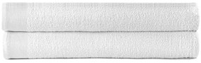 vidaXL Toalhas de banho 2 pcs algodão 450 g 70x140 cm branco
