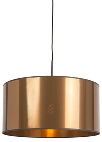 Candeeiro de suspensão Art Déco branco com cúpula em cobre 50 cm - Combi 1 Moderno