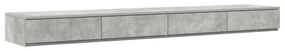 Gavetas para Cama vidaXL Cinza Concreto 180x36,5x16,5 cm Madeira Reves