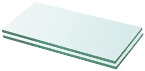 vidaXL Prateleiras 2 pcs 20x30 cm vidro transparente