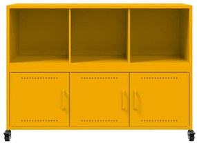 Aparador 100,5x39x72 cm aço amarelo mostarda