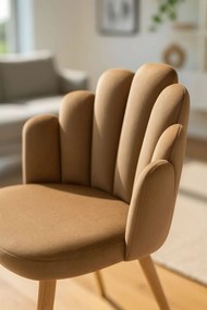 Cadeira Hand Veludo - Marrom