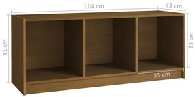 Móvel de TV 104x33x41 cm pinho maciço castanho mel