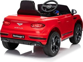 Carro elétrico para Crianças 12V Bentley Bentayga S, Rodas de espuma EVA, Assento Couro ecológico Vermelho