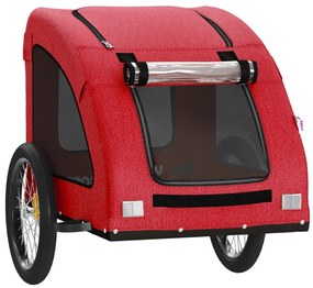 Reboque bicicleta animais tecido oxford/ferro vermelho