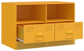 Móveis de TV 2 pcs 67x39x44 cm aço amarelo mostarda