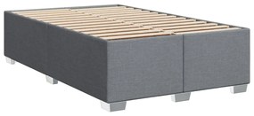 Cama boxspring com colchão 120x190 cm tecido cinzento-claro