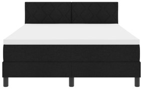 Cama Box com Colchão Preto 160x200 cm Tecido