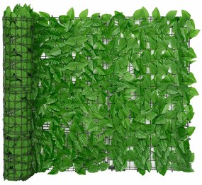 Tela de varanda com folhas verde 300x100 cm