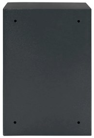 Caixa de Segurança com Fechadura Chave Cinza Escuro 31x35x50 cm Aço
