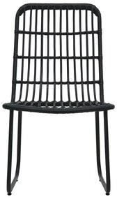 3 pcs conjunto de jantar para exterior vime PE e vidro