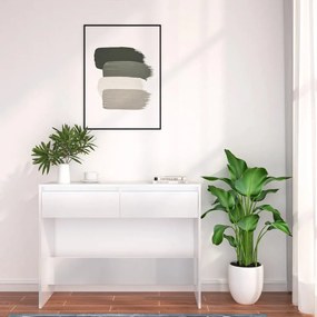 Mesa consola 100x35x76,5 cm derivados de madeira branco