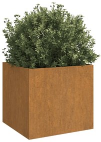 Vaso/floreira 32x30x29 cm aço corten