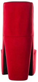 Cadeira estilo sapato de salto alto veludo vermelho