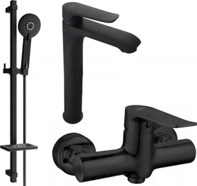 Mexen Pecos DQ40 conjunto de chuveiro, preto - 72714DQ40-70