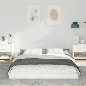 Estrutura da Cama Branco 140 x 220 cm madeira