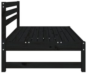 Sofá de centro para jardim 120x80 cm pinho maciço preto
