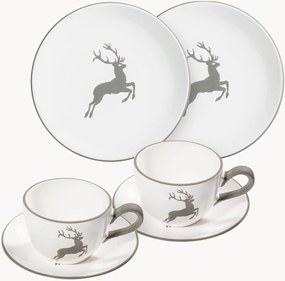 Serviço de café artesanal Grey Deer, 2 pessoas, conjunto de 6