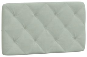 Estrutura de cama sem colchão 90x200 cm veludo cinzento-claro