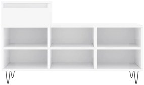 Sapateira 102x36x60 cm derivados de madeira branco brilhante