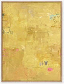 Quadro em tela pintado à mão Yellow Petite