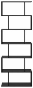 Estante de Livros em Preto Carvalho - 70 x 24 x 193,5 cm, Madeira Enge