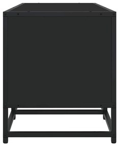 Móvel de TV 210x35x41 cm derivados de madeira preto