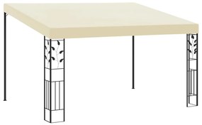vidaXL Gazebo de parede 4x3x2,5 m creme