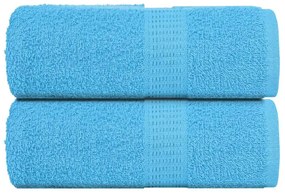 vidaXL Toalhas de rosto FROGN 2 peças Turquesa 30x30 cm 360 g/m²
