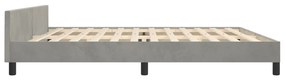 Estrutura de cama sem colchão 200x200 cm veludo cinzento-claro