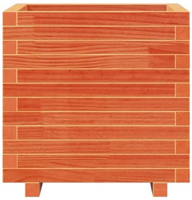 Vaso/floreira de jardim 50x50x49,5 cm pinho maciço castanho mel