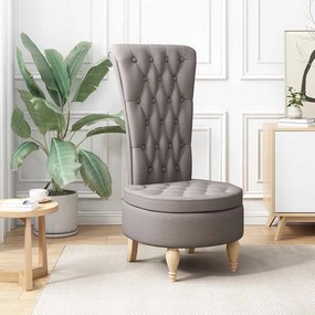 vidaXL Cadeira Slipper Cinzento-acastanhado 56,5 x 70 x 110 cm tecido