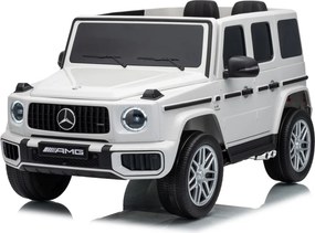 Carro elétrico para Crianças 3 a 7 anos*, 12V 4x4 Mercedes G63 AMG Rodas Espuma EVA, Controle remoto Branco