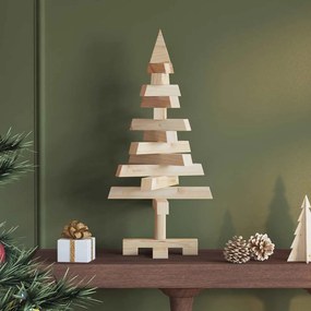 vidaXL Árvores de Natal Natural 60 cm Madeira de pinho maciça