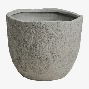 Vaso De Cimento Nuria Cinza Claro & Ø30 Cm - ↑25 Cm - Sklum