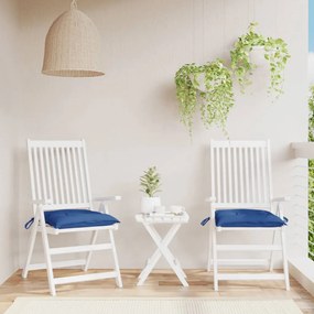 Almofadões de cadeira 2 pcs 40x40x7 cm tecido oxford azul
