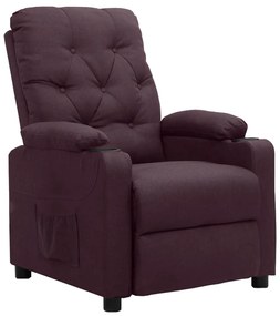 vidaXL Poltrona reclinável tecido roxo