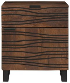 Armário de Cabeceira 50x33x60 cm Madeira Maciça Castanha