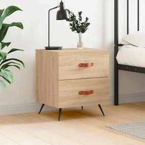 vidaXL Mesa cabeceira 40x35x47,5 cm derivados madeira carvalho sonoma