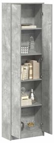 Guarda-roupa Cinza Concreto 55x25x189 cm Madeira Estruturada